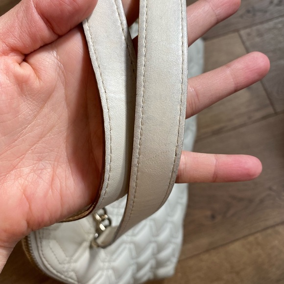 Kate Spade Rachelle Shoulder Bag Ivory Eggshell Double Handle Quilted Le… - Picture 9 of 10